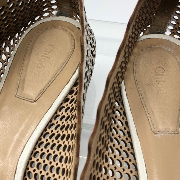 Chloe Lauren Perforated Scalloped Ballet Flats - Picture 5 of 10